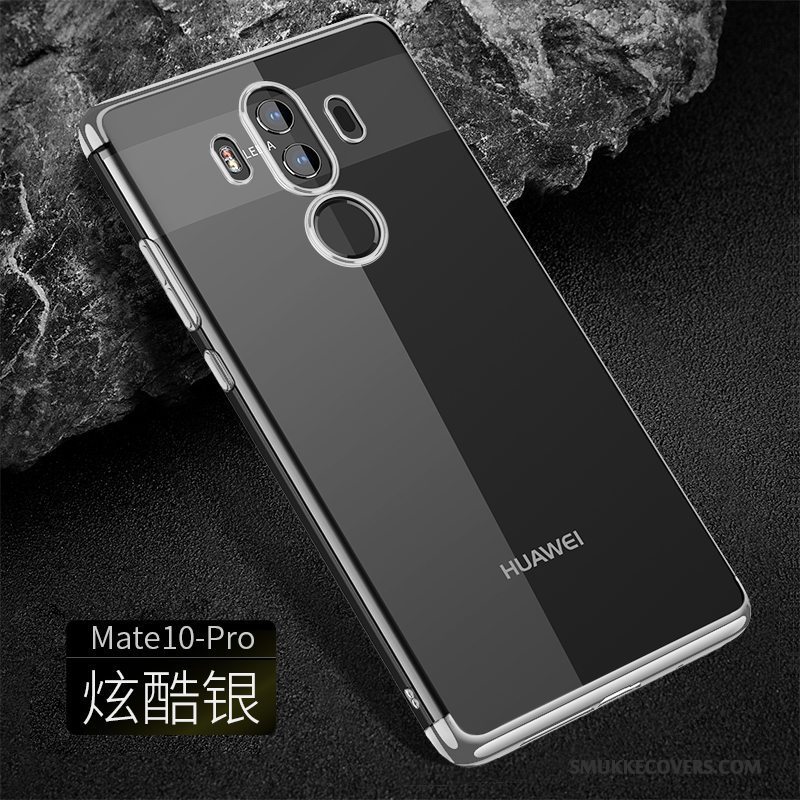 Etui Huawei Mate 10 Pro Kreativ Tynd Gennemsigtig, Cover Huawei Mate 10 Pro Silikone Guld Telefon