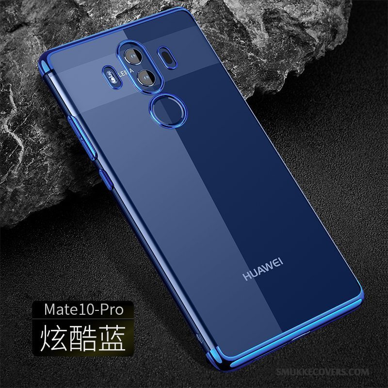 Etui Huawei Mate 10 Pro Kreativ Tynd Gennemsigtig, Cover Huawei Mate 10 Pro Silikone Guld Telefon