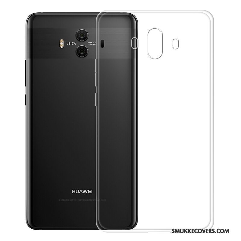 Etui Huawei Mate 10 Pro Luksus Gennemsigtig Telefon, Cover Huawei Mate 10 Pro Silikone Belægning Guld