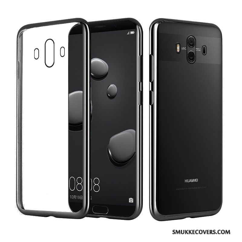Etui Huawei Mate 10 Pro Luksus Gennemsigtig Telefon, Cover Huawei Mate 10 Pro Silikone Belægning Guld