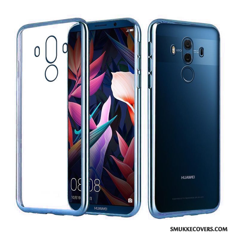 Etui Huawei Mate 10 Pro Luksus Gennemsigtig Telefon, Cover Huawei Mate 10 Pro Silikone Belægning Guld