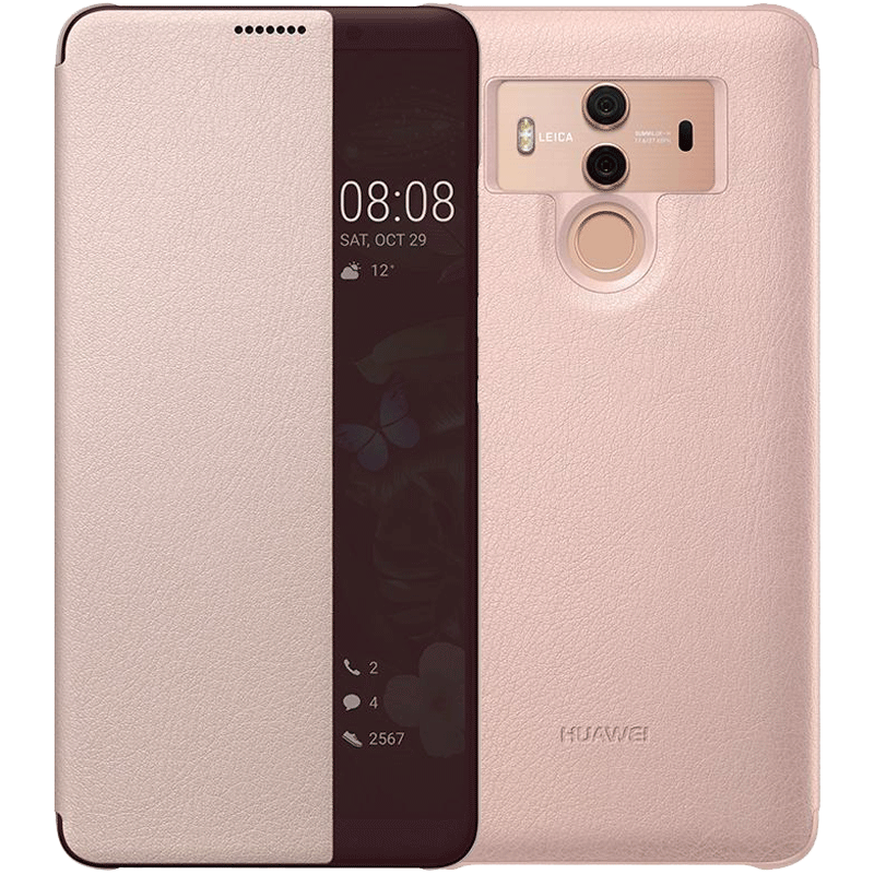 Etui Huawei Mate 10 Pro Læder Grå Vinduer, Cover Huawei Mate 10 Pro Beskyttelse