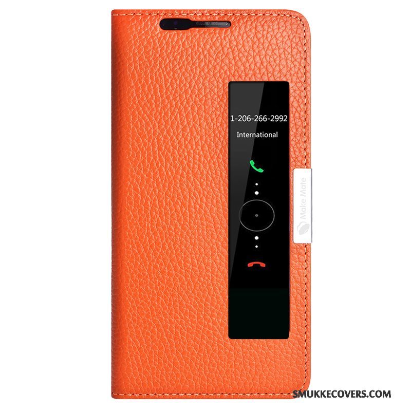 Etui Huawei Mate 10 Pro Læder Rød Anti-fald, Cover Huawei Mate 10 Pro Folio Telefon