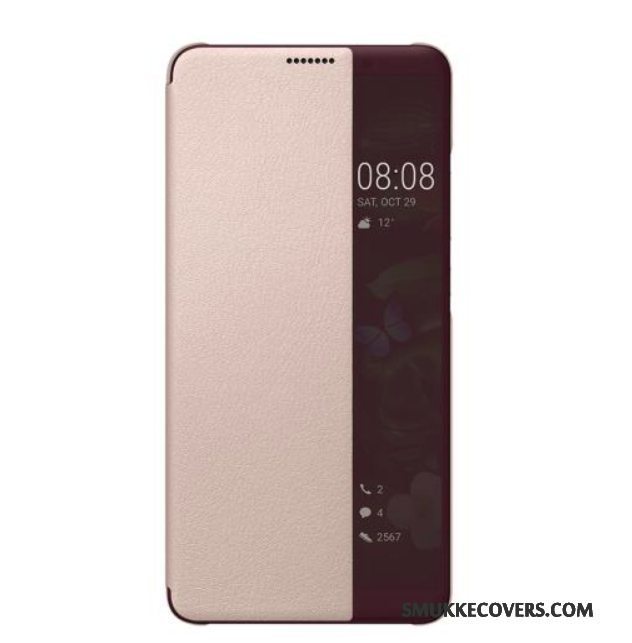 Etui Huawei Mate 10 Pro Læder Vækstdvale Blå, Cover Huawei Mate 10 Pro Beskyttelse Telefon