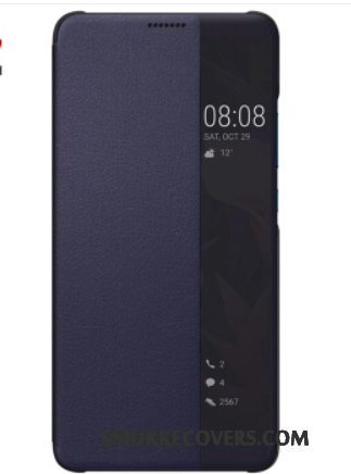 Etui Huawei Mate 10 Pro Læder Vækstdvale Blå, Cover Huawei Mate 10 Pro Beskyttelse Telefon