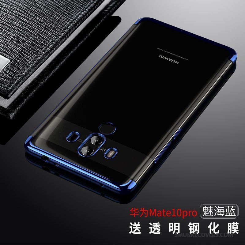 Etui Huawei Mate 10 Pro Silikone Anti-fald Blå, Cover Huawei Mate 10 Pro Blød Telefontynd