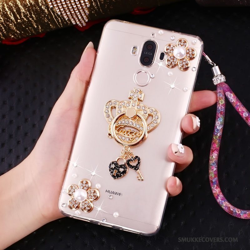 Etui Huawei Mate 10 Pro Silikone Anti-fald Hængende Ornamenter, Cover Huawei Mate 10 Pro Blød Lyserød Telefon