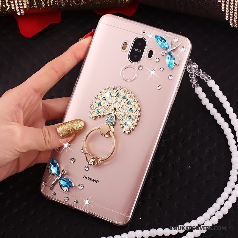 Etui Huawei Mate 10 Pro Silikone Hængende Ornamenter Blå, Cover Huawei Mate 10 Pro Tasker Butterfly Telefon