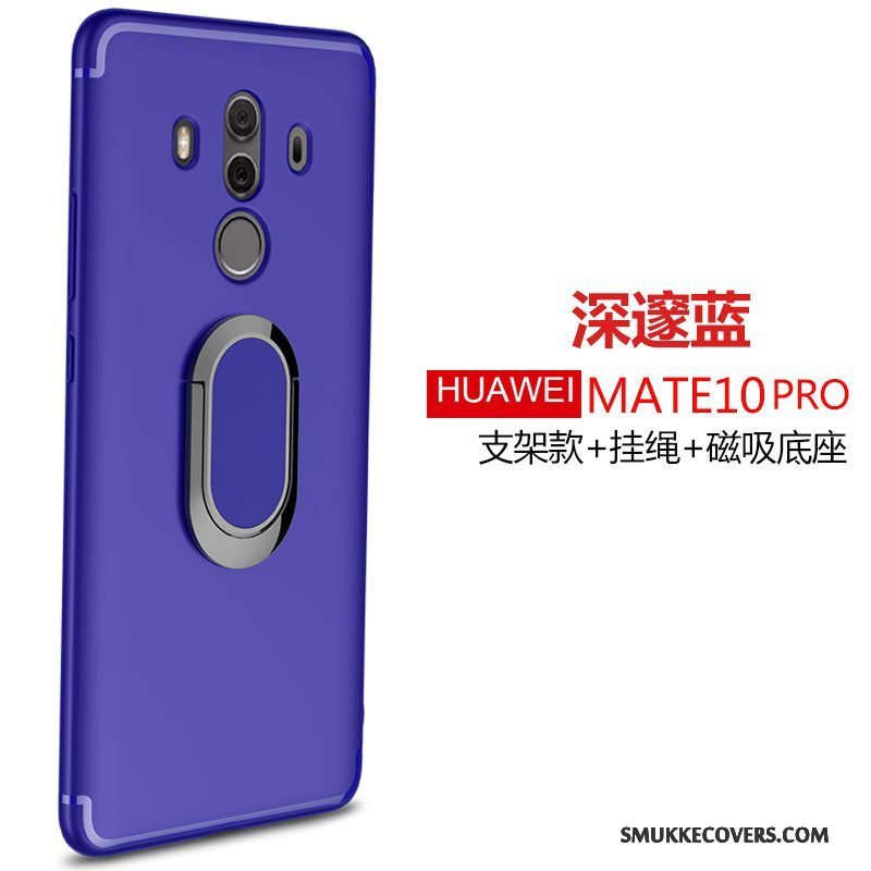 Etui Huawei Mate 10 Pro Silikone Hængende Ornamenter Telefon, Cover Huawei Mate 10 Pro Blød Nubuck Ring
