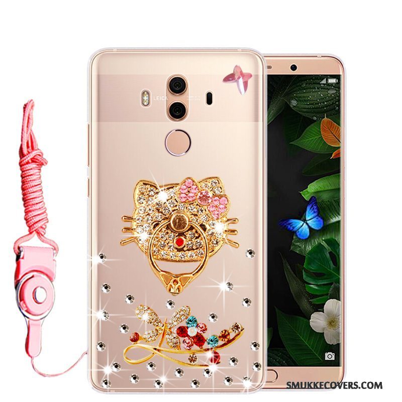 Etui Huawei Mate 10 Pro Strass Telefonlyserød, Cover Huawei Mate 10 Pro Blød Anti-fald