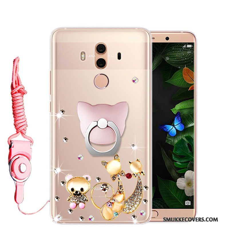 Etui Huawei Mate 10 Pro Strass Telefonlyserød, Cover Huawei Mate 10 Pro Blød Anti-fald