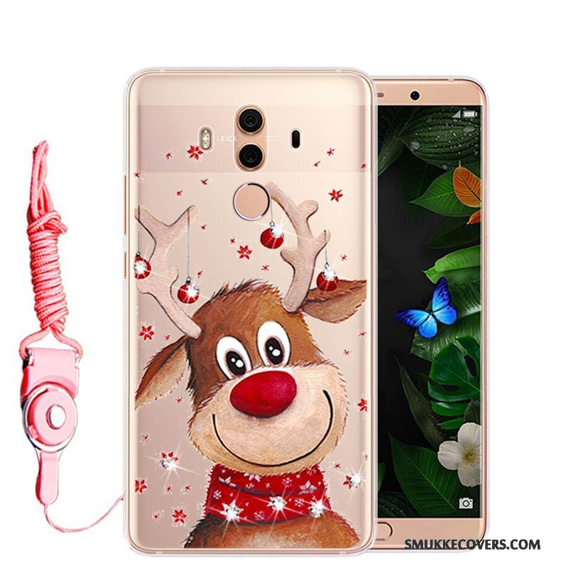 Etui Huawei Mate 10 Pro Strass Telefonlyserød, Cover Huawei Mate 10 Pro Blød Anti-fald