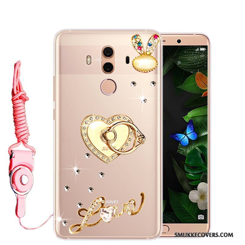 Etui Huawei Mate 10 Pro Strass Telefonlyserød, Cover Huawei Mate 10 Pro Blød Anti-fald