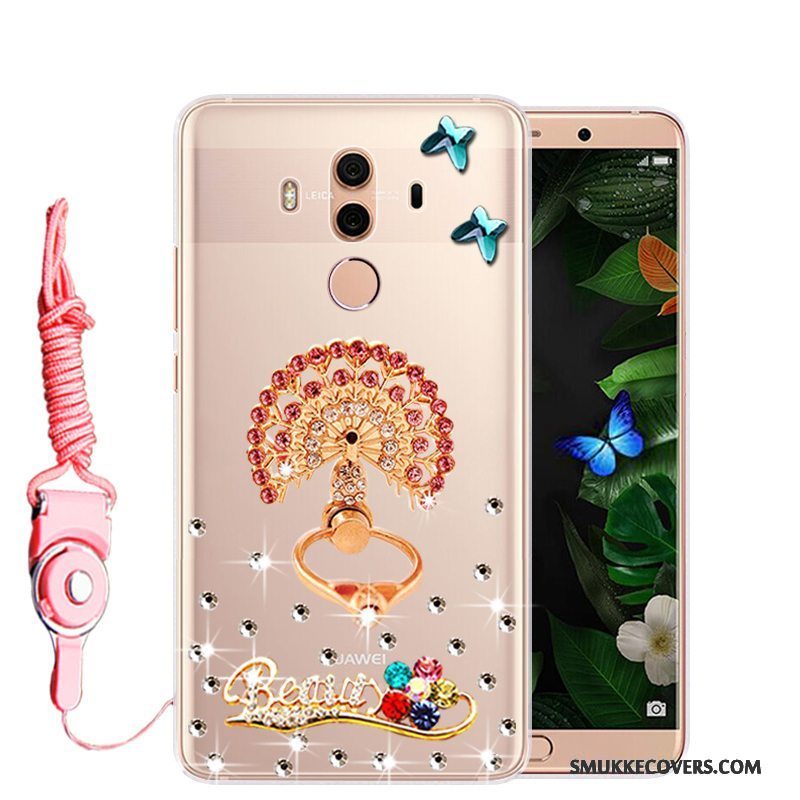 Etui Huawei Mate 10 Pro Strass Telefonlyserød, Cover Huawei Mate 10 Pro Blød Anti-fald