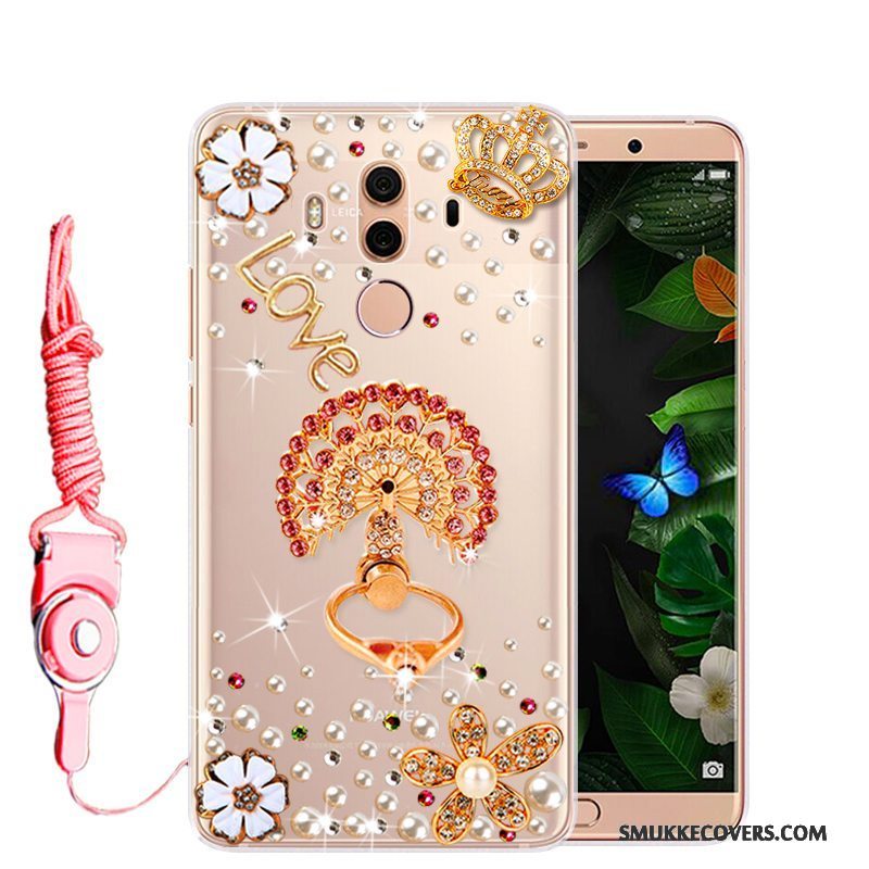 Etui Huawei Mate 10 Pro Strass Telefonlyserød, Cover Huawei Mate 10 Pro Blød Anti-fald