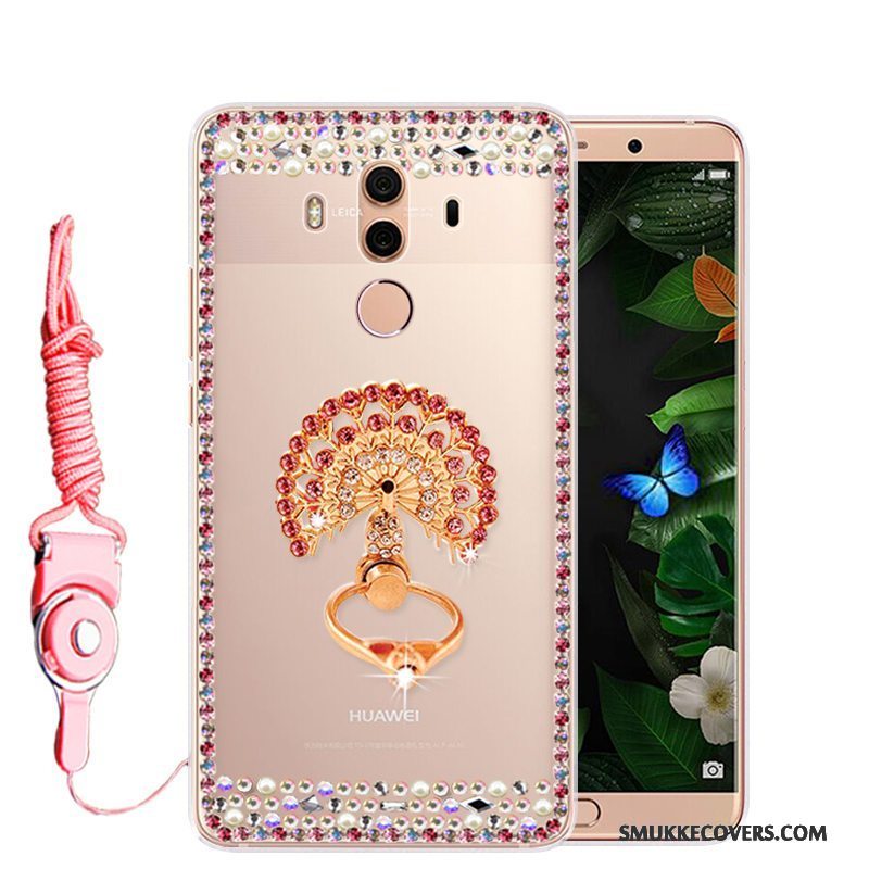 Etui Huawei Mate 10 Pro Strass Telefonlyserød, Cover Huawei Mate 10 Pro Blød Anti-fald