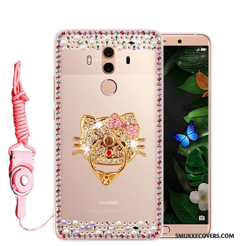 Etui Huawei Mate 10 Pro Strass Telefonlyserød, Cover Huawei Mate 10 Pro Blød Anti-fald