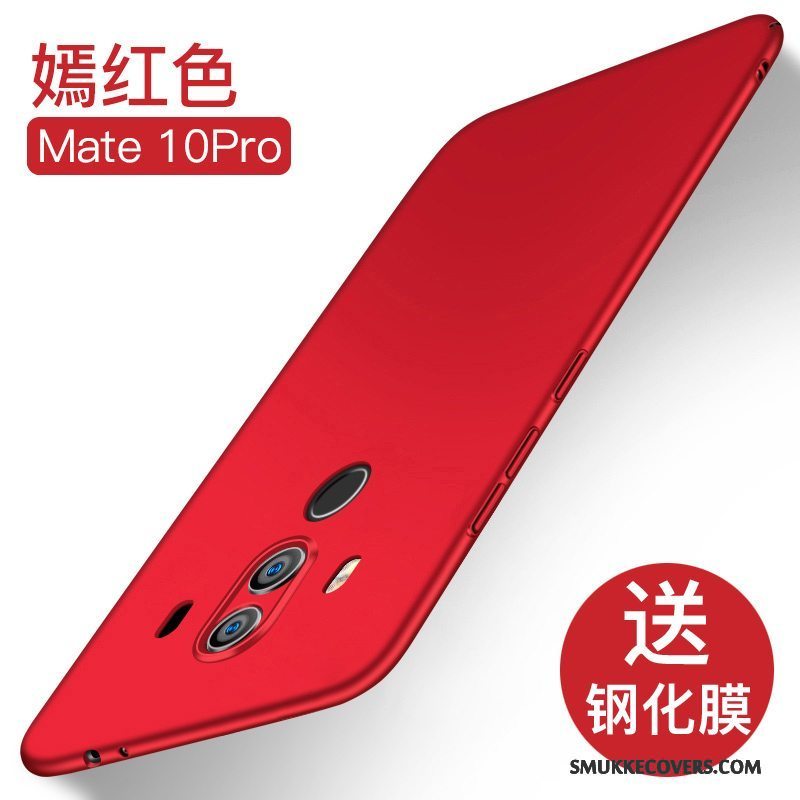 Etui Huawei Mate 10 Pro Tasker Anti-fald Telefon, Cover Huawei Mate 10 Pro Silikone Nubuck Sort