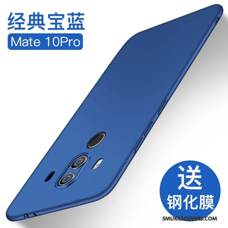 Etui Huawei Mate 10 Pro Tasker Anti-fald Telefon, Cover Huawei Mate 10 Pro Silikone Nubuck Sort