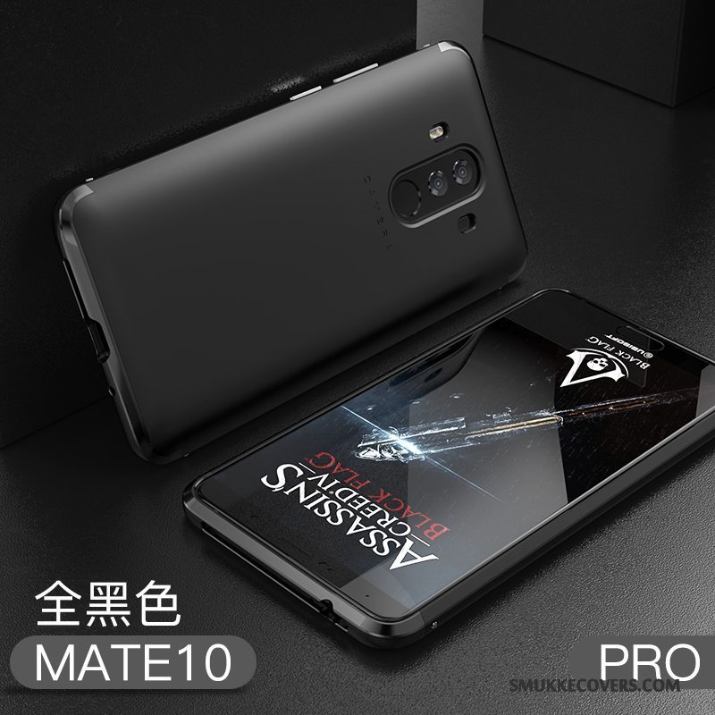 Etui Huawei Mate 10 Pro Tasker Nubuck Anti-fald, Cover Huawei Mate 10 Pro Metal Telefonrød