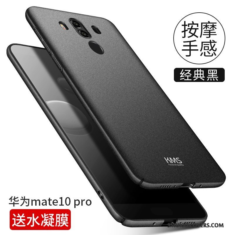 Etui Huawei Mate 10 Pro Tasker Nubuck Skærmbeskyttelse, Cover Huawei Mate 10 Pro Beskyttelse Hærdning Telefon