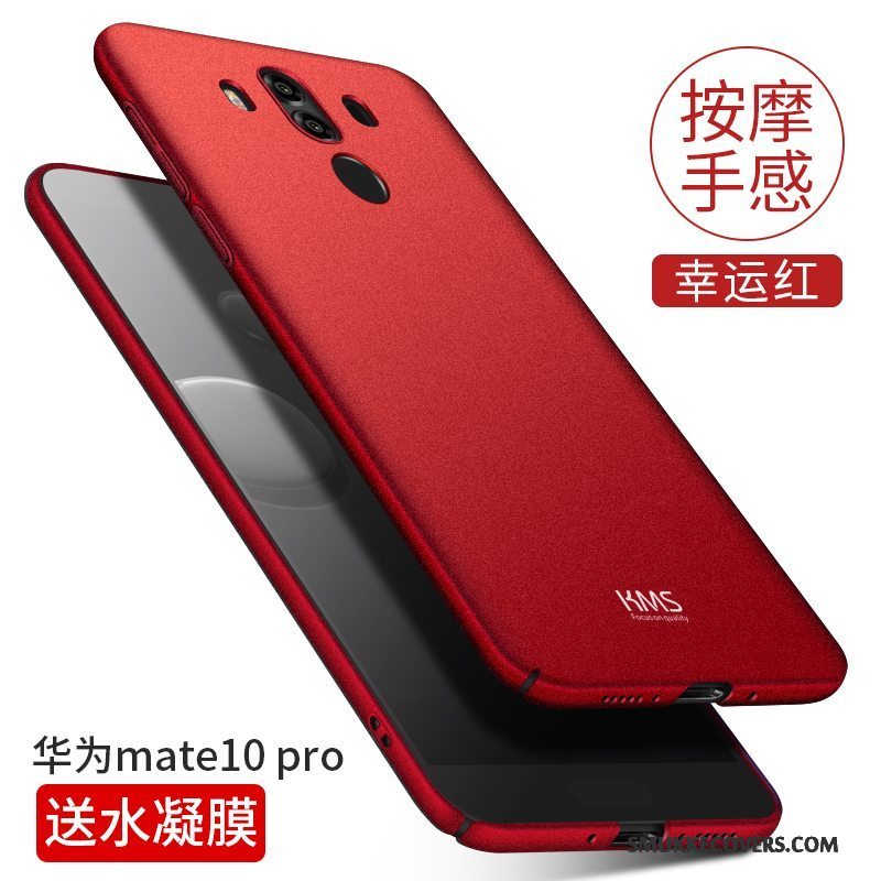 Etui Huawei Mate 10 Pro Tasker Nubuck Skærmbeskyttelse, Cover Huawei Mate 10 Pro Beskyttelse Hærdning Telefon