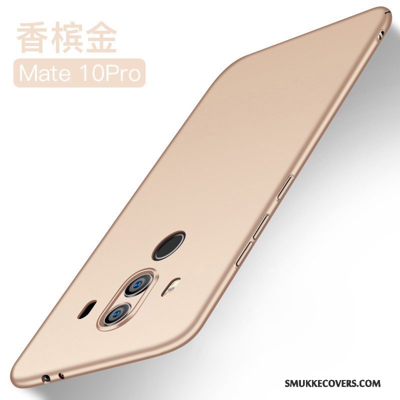 Etui Huawei Mate 10 Pro Tasker Nubuck Sort, Cover Huawei Mate 10 Pro Beskyttelse Anti-fald Hård