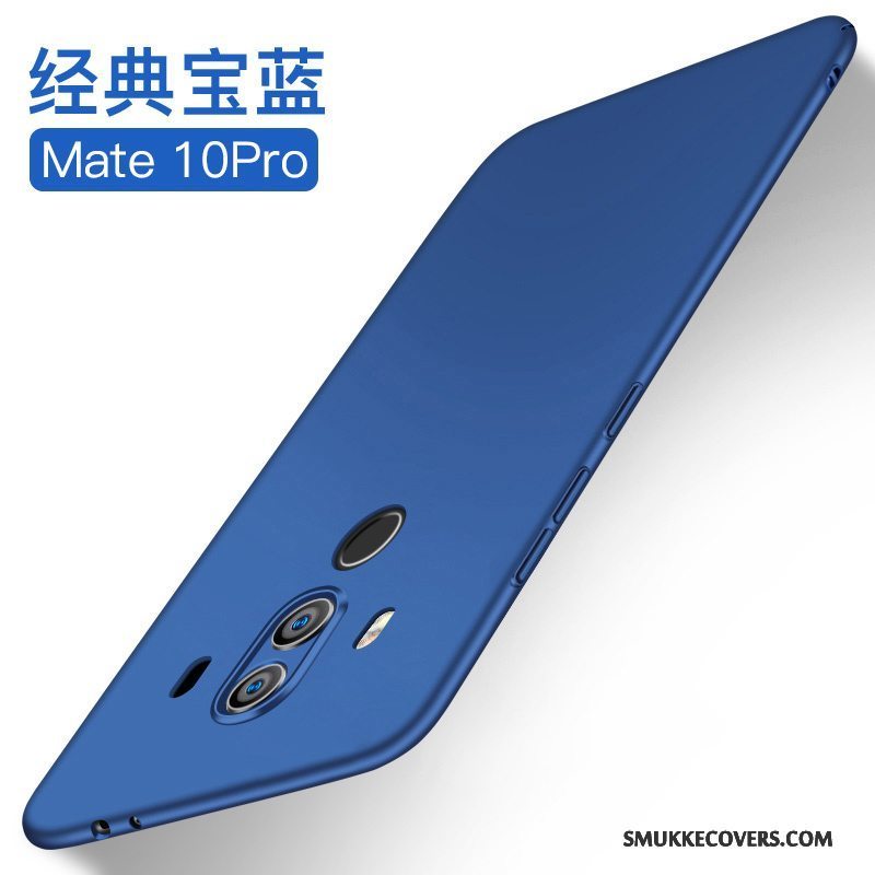 Etui Huawei Mate 10 Pro Tasker Nubuck Sort, Cover Huawei Mate 10 Pro Beskyttelse Anti-fald Hård