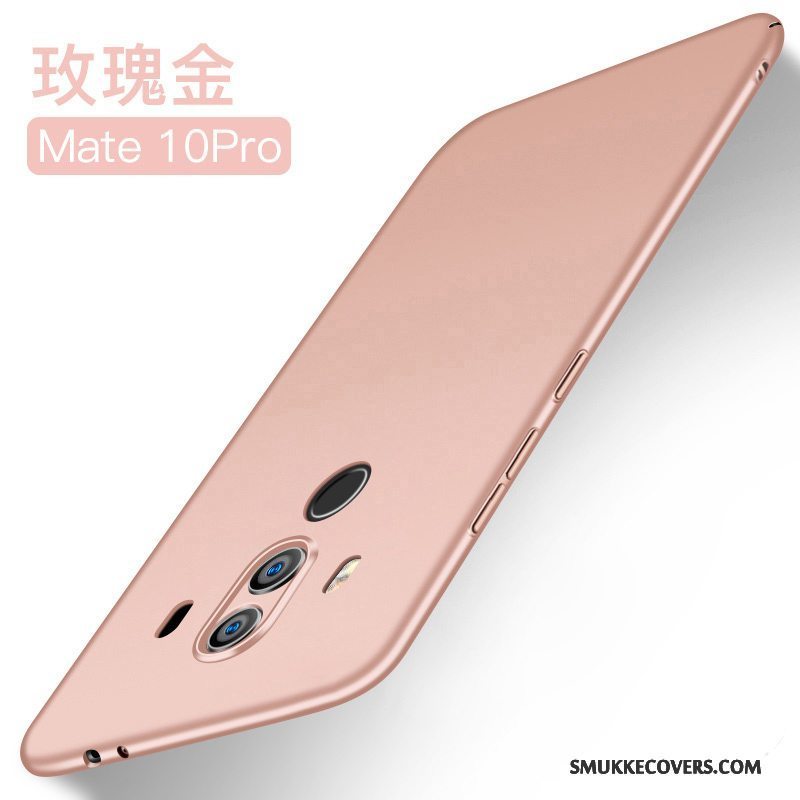 Etui Huawei Mate 10 Pro Tasker Nubuck Sort, Cover Huawei Mate 10 Pro Beskyttelse Anti-fald Hård