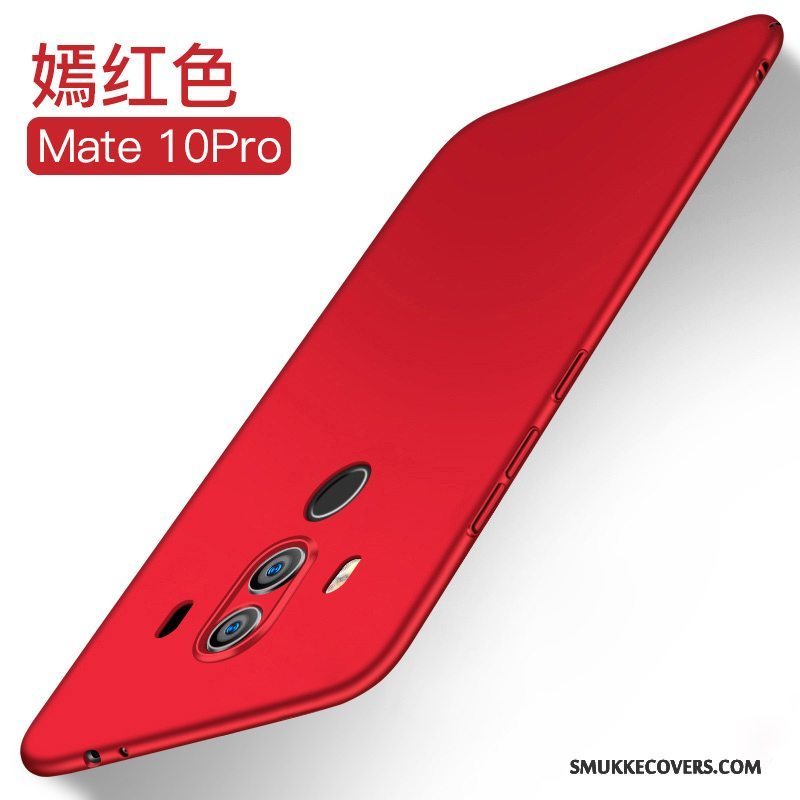 Etui Huawei Mate 10 Pro Tasker Nubuck Sort, Cover Huawei Mate 10 Pro Beskyttelse Anti-fald Hård