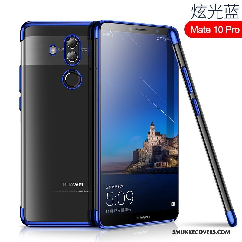 Etui Huawei Mate 10 Pro Tasker Telefonrød, Cover Huawei Mate 10 Pro Blød Gennemsigtig