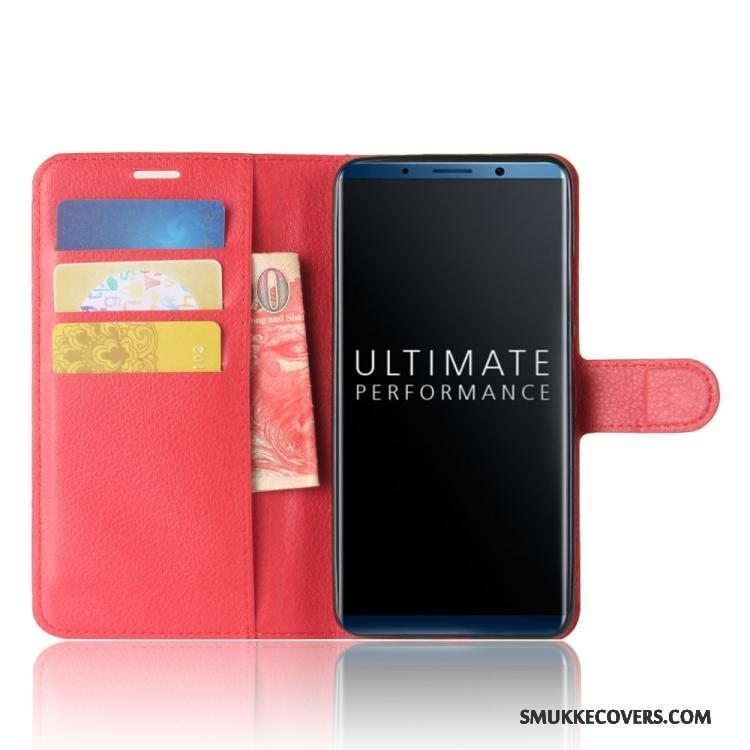 Etui Huawei Mate 10 Pro Tegnebog Telefonrød, Cover Huawei Mate 10 Pro Læder Varm