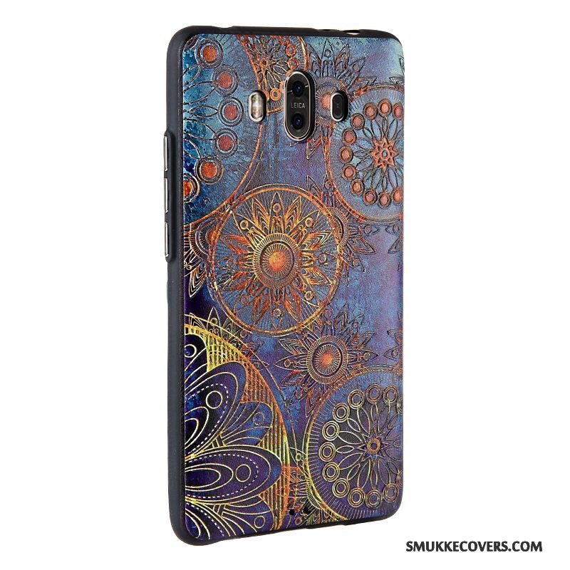 Etui Huawei Mate 10 Relief Telefonbusiness, Cover Huawei Mate 10 Malet Hvid