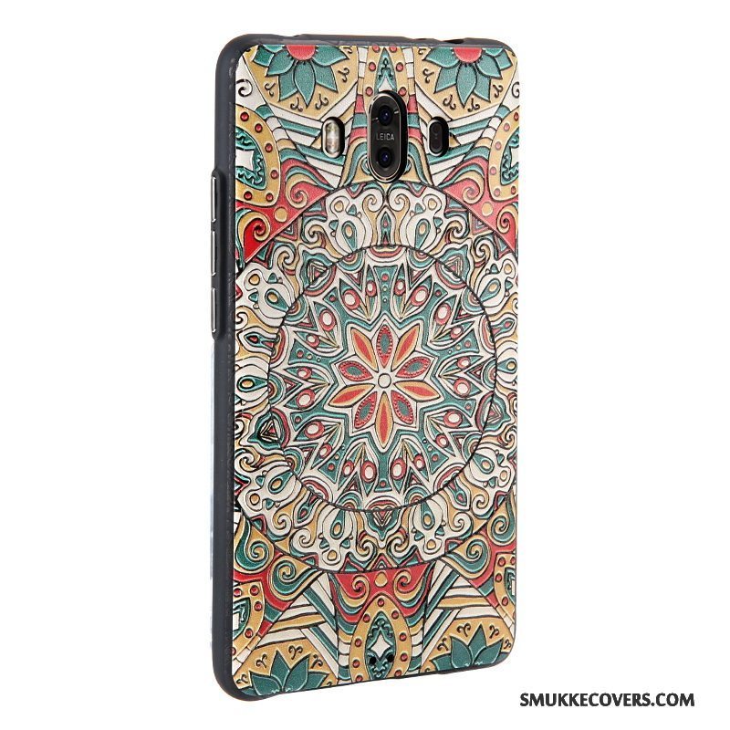 Etui Huawei Mate 10 Relief Telefonbusiness, Cover Huawei Mate 10 Malet Hvid