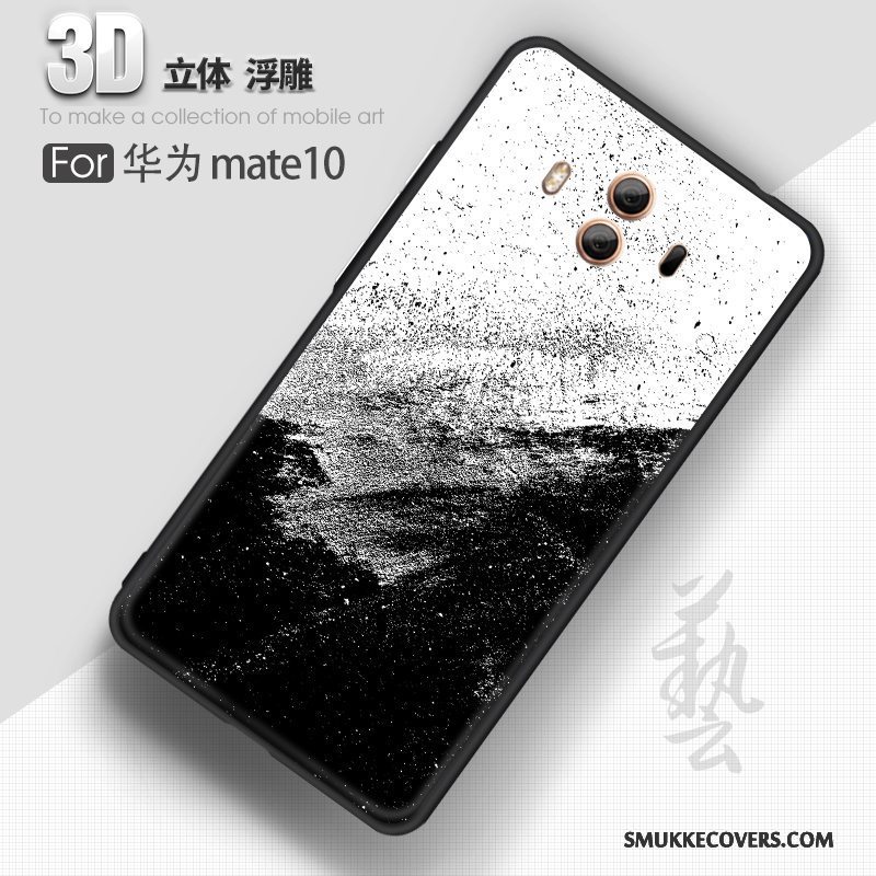 Etui Huawei Mate 10 Relief Tynd Telefon, Cover Huawei Mate 10 Tasker Trend Anti-fald