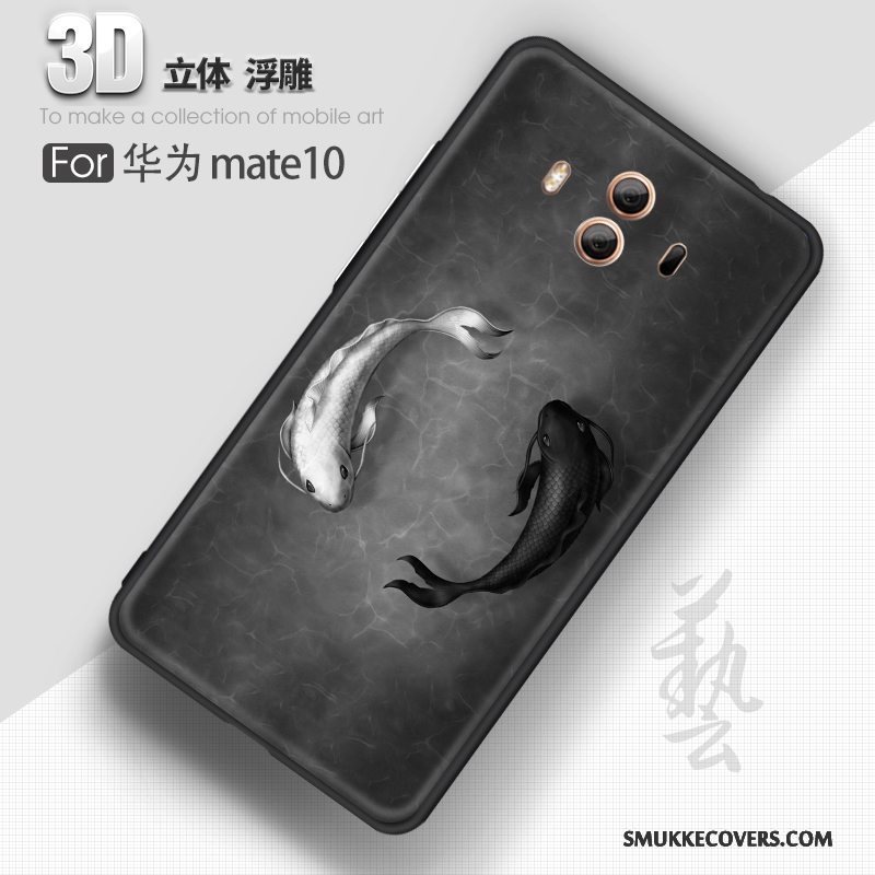 Etui Huawei Mate 10 Relief Tynd Telefon, Cover Huawei Mate 10 Tasker Trend Anti-fald