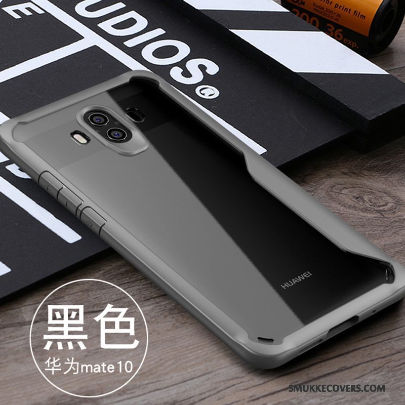 Etui Huawei Mate 10 Silikone Anti-fald Sort, Cover Huawei Mate 10 Tasker Gasbag Telefon