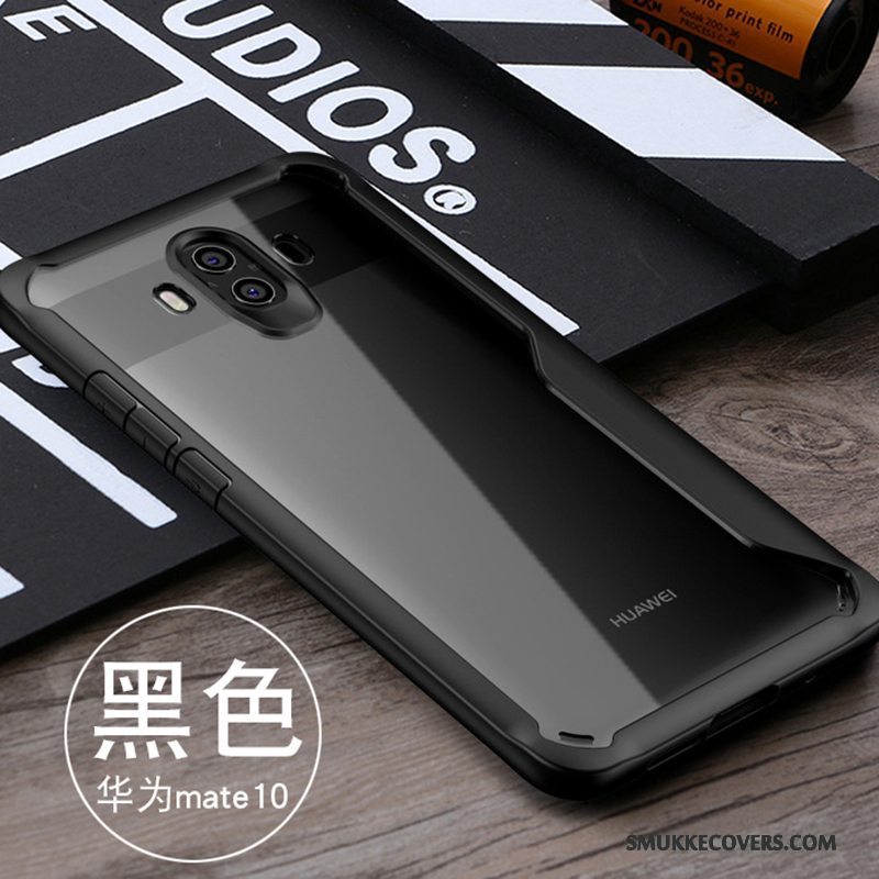 Etui Huawei Mate 10 Silikone Anti-fald Sort, Cover Huawei Mate 10 Tasker Gasbag Telefon