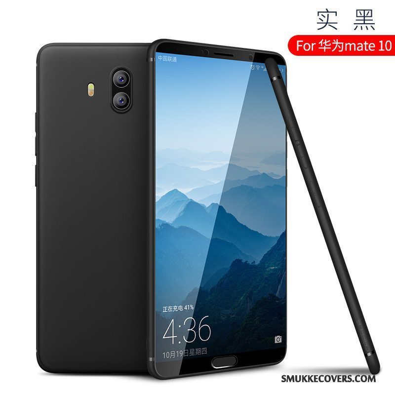 Etui Huawei Mate 10 Silikone Anti-fald Telefon, Cover Huawei Mate 10 Beskyttelse Trend Nubuck