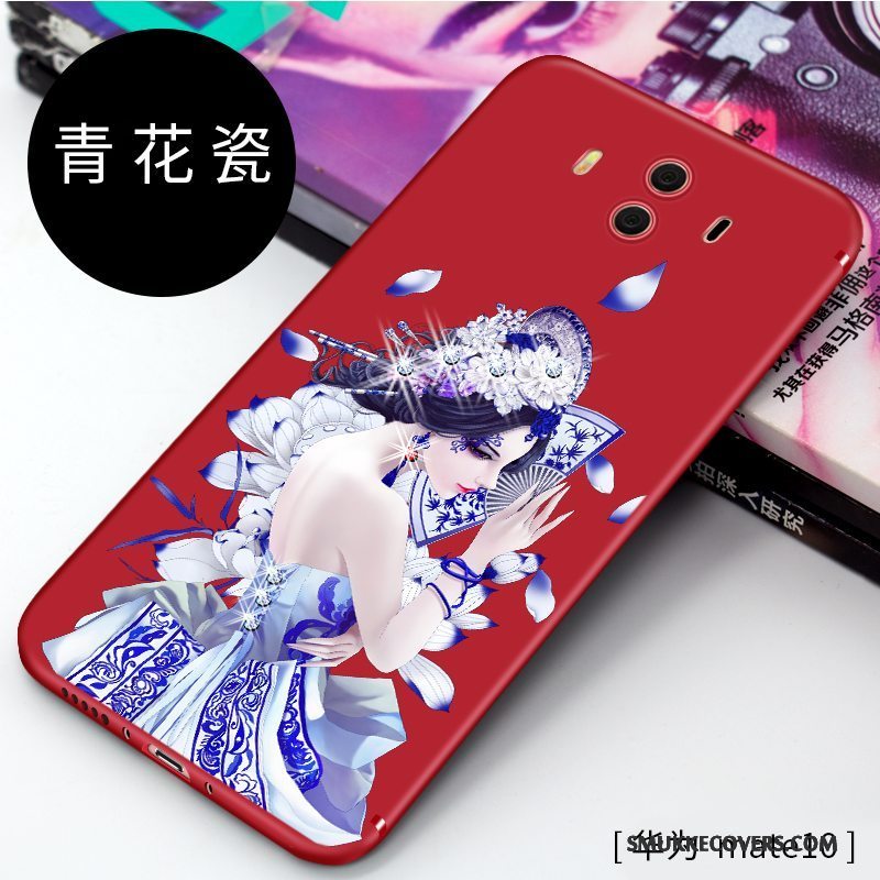 Etui Huawei Mate 10 Silikone Anti-fald Telefon, Cover Huawei Mate 10 Tasker Rød Af Personlighed