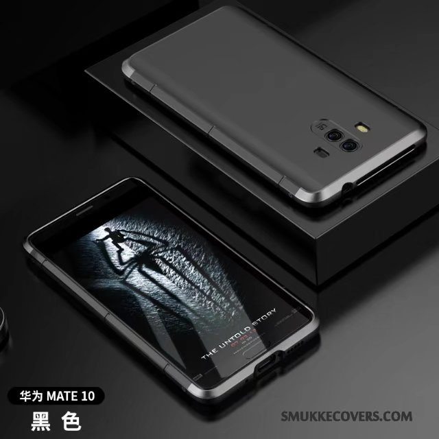 Etui Huawei Mate 10 Silikone Blå Anti-fald, Cover Huawei Mate 10 Metal Af Personlighed Hængende Ornamenter