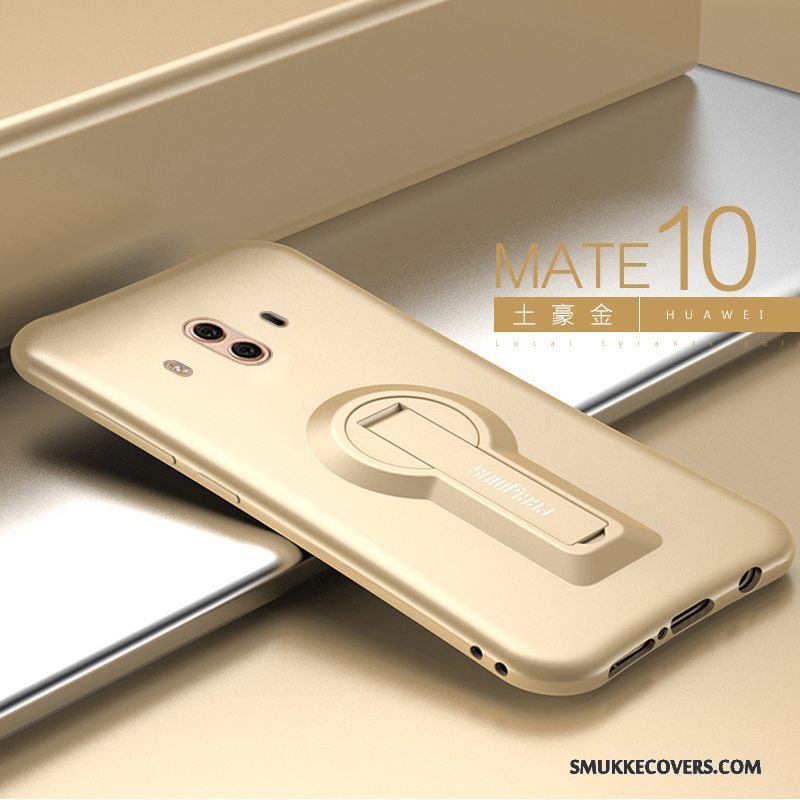 Etui Huawei Mate 10 Silikone Guld Trend, Cover Huawei Mate 10 Blød Telefonanti-fald