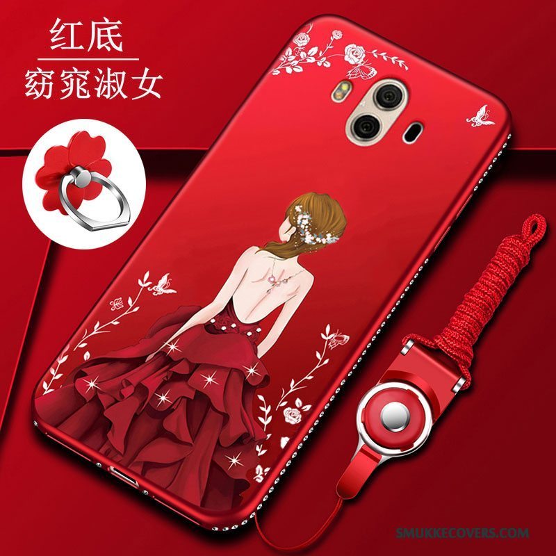 Etui Huawei Mate 10 Silikone Rød Anti-fald, Cover Huawei Mate 10 Blød Telefon