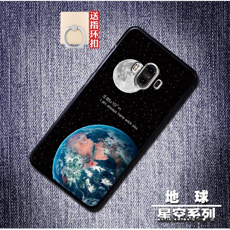 Etui Huawei Mate 10 Silikone Stjerneklar Anti-fald, Cover Huawei Mate 10 Kreativ Blå Trend