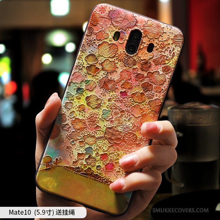 Etui Huawei Mate 10 Silikone Telefonanti-fald, Cover Huawei Mate 10 Blød Af Personlighed Grøn
