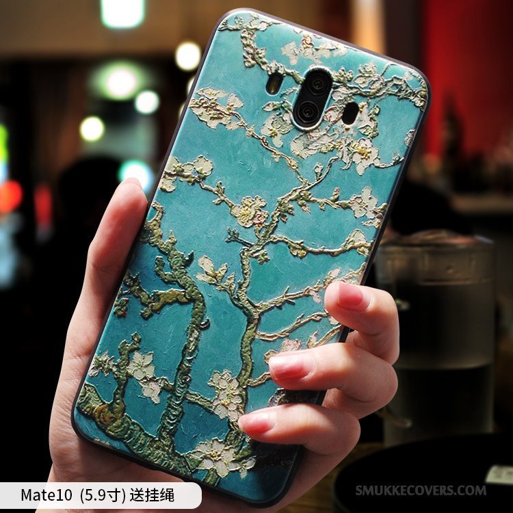 Etui Huawei Mate 10 Silikone Telefonanti-fald, Cover Huawei Mate 10 Blød Af Personlighed Grøn