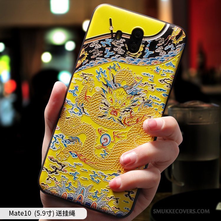 Etui Huawei Mate 10 Silikone Telefonelskeren, Cover Huawei Mate 10 Beskyttelse Hængende Ornamenter Trend
