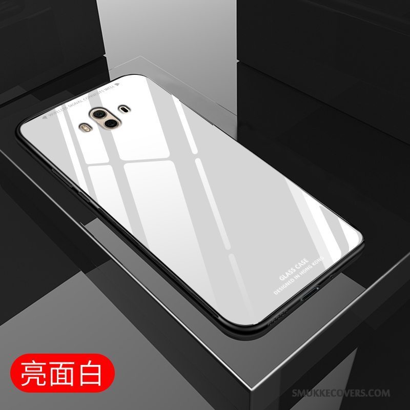 Etui Huawei Mate 10 Silikone Telefonhård, Cover Huawei Mate 10 Beskyttelse Hvid Glas