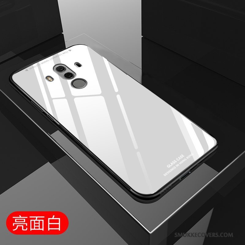 Etui Huawei Mate 10 Silikone Telefonhård, Cover Huawei Mate 10 Beskyttelse Hvid Glas