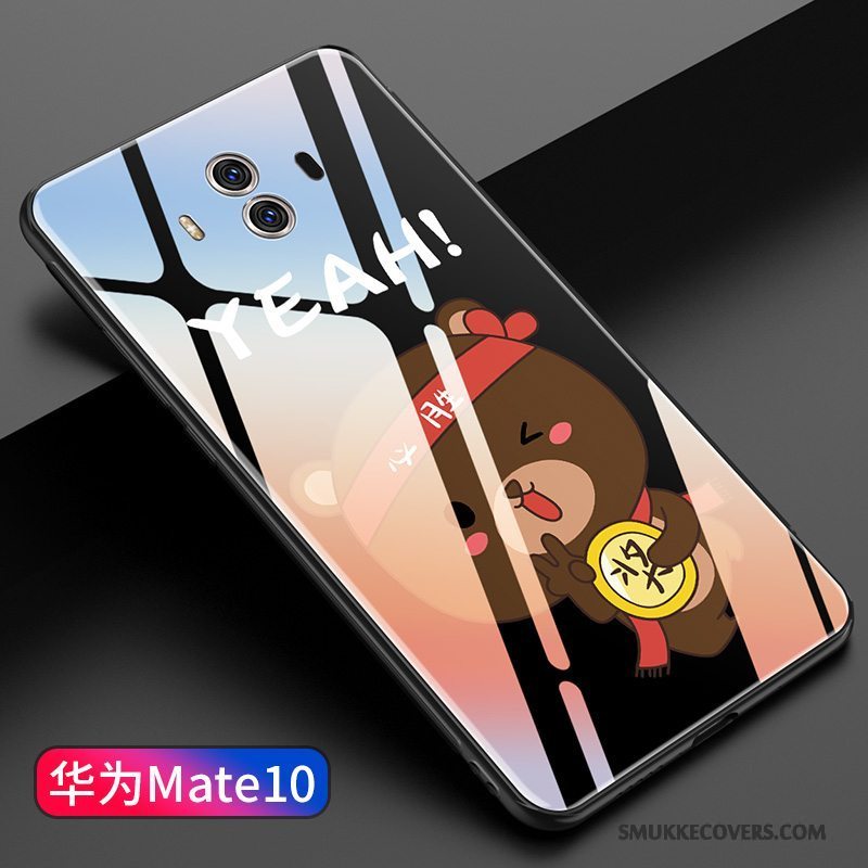 Etui Huawei Mate 10 Tasker Af Personlighed Rød, Cover Huawei Mate 10 Silikone Glas Spejl